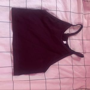 COMFY BURGUNDY CROPPED “BRA/TANK” |NEVER WORN|